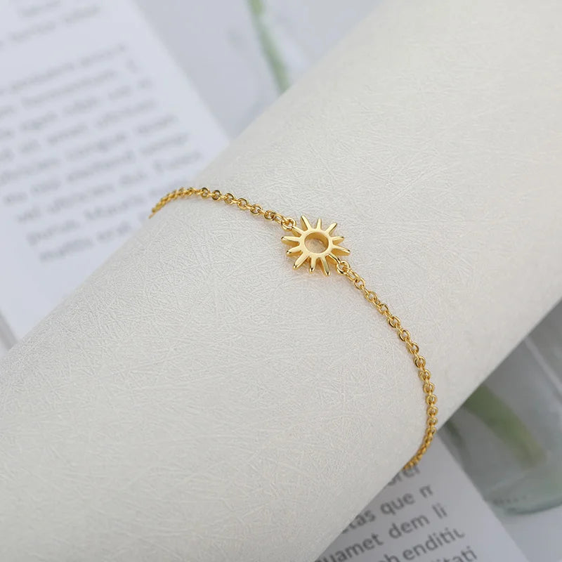 Hollow Sun Bracelet, Stainless Steel