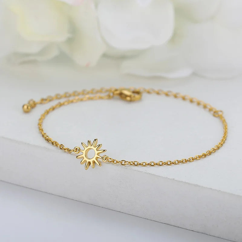 Hollow Sun Bracelet, Stainless Steel