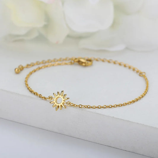 Hollow Sun Bracelet, Stainless Steel