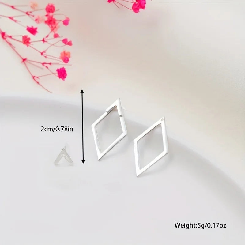 Minimalist Triangle Earrings, Stainless steel