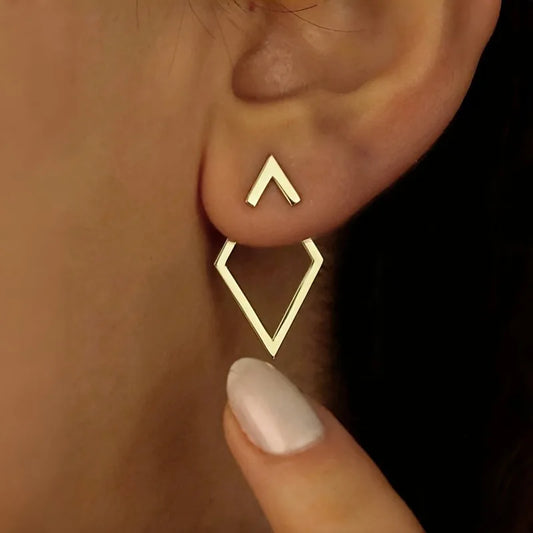 Minimalist Triangle Earrings, Stainless steel