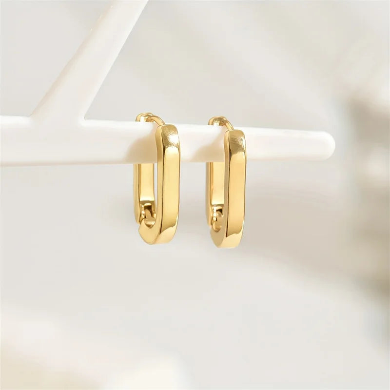 Soft-Edge Square Hoops, Stainless Steel