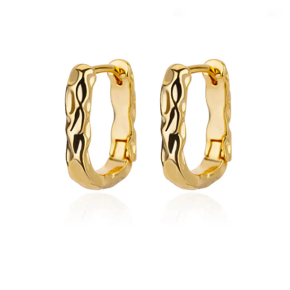 Luna Molten Hoops, Stainless Steel